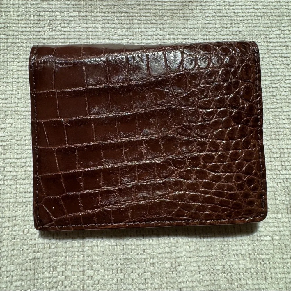 Bi-Fold Authentic Crocodile Leather Wallet